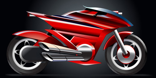 cool motorcycle illustrator