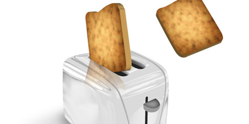 toaster popping illustrator
