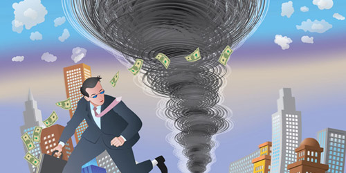 financial crisis illustration